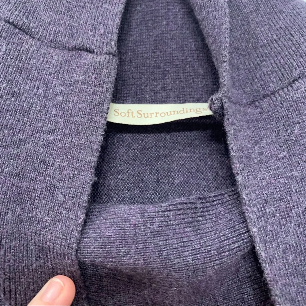 ‼️FINAL SALE‼️ Soft Surroundings Plum Purple Sweater Dress/Tunic - Size Medium - Picture 4 of 6